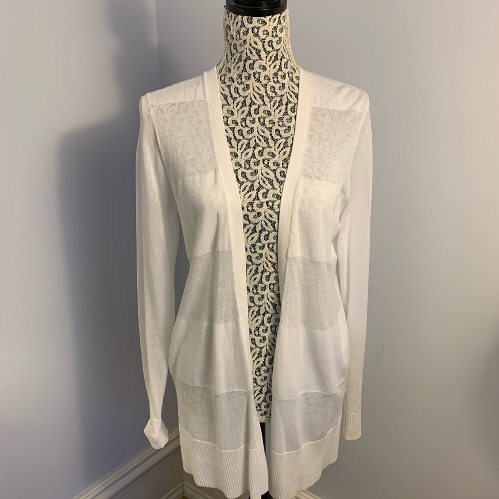 LOFT white cardigan